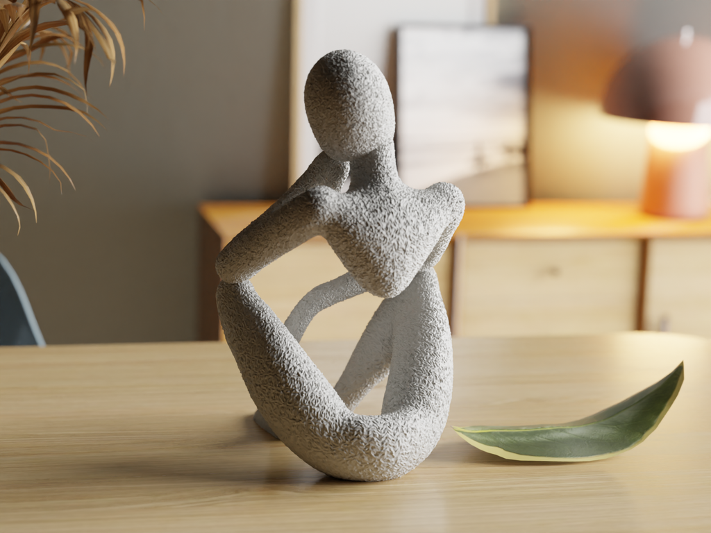 Abstract Thinker Sculpture – Premium Home Decor Showpiece