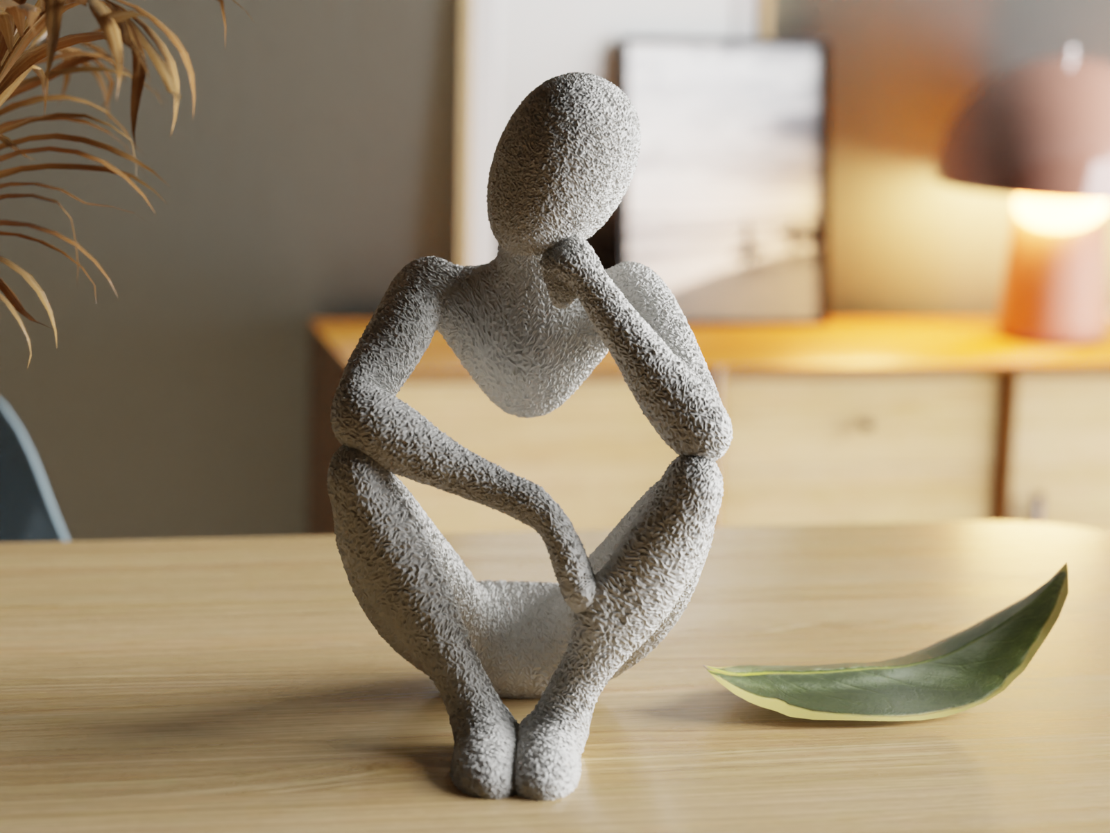 Abstract Thinker Sculpture – Premium Home Decor Showpiece