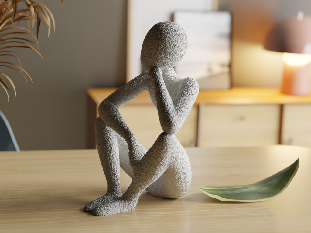 Abstract Thinker Sculpture – Premium Home Decor Showpiece