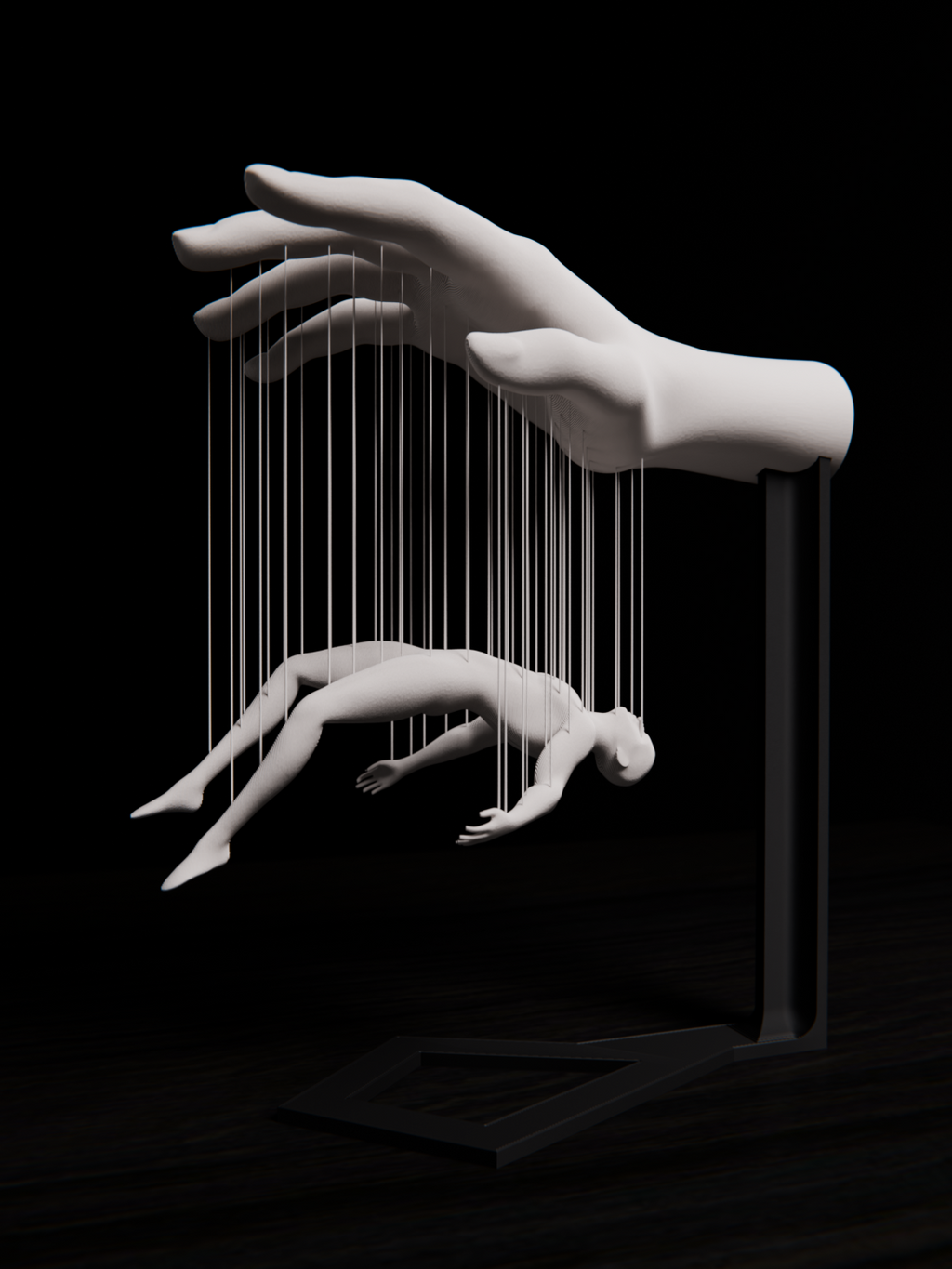 Floating Hand Illusion Sculpture – Modern Artistic Home Decor
