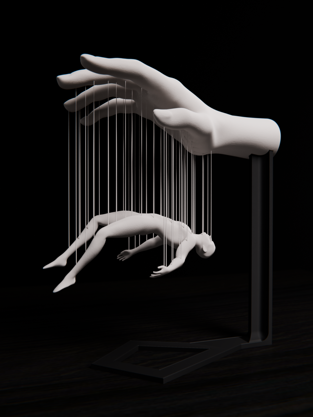 Floating Hand Illusion Sculpture – Modern Artistic Home Decor
